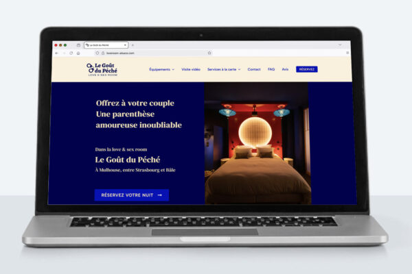 Site Internet loveroom Le Goût du Péché à Mulhouse, Alsace